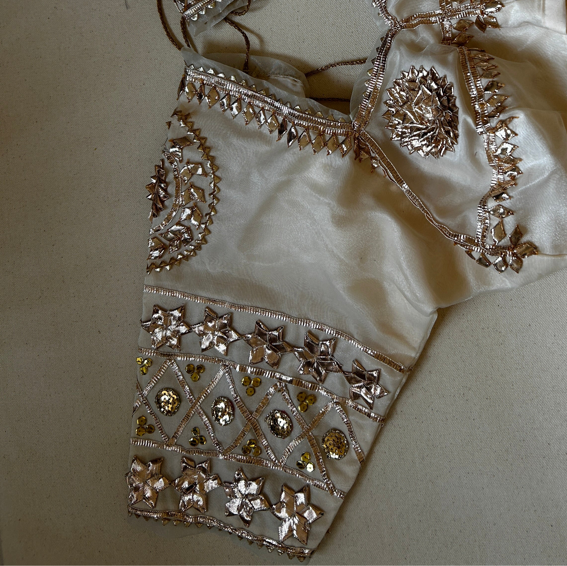 Organza Angi Blouse Handmade Gotta Patti Work