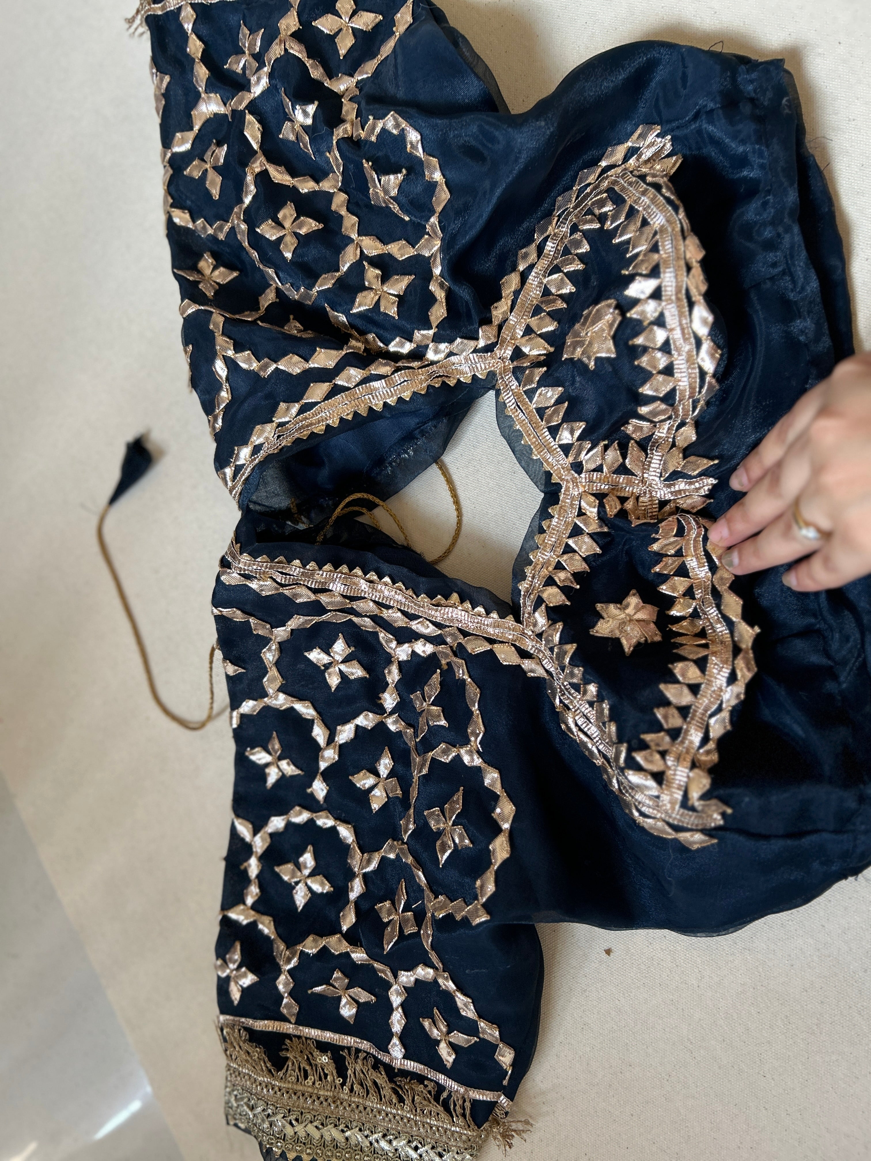 Organza Angi Blouse Handmade Gotta Patti Work