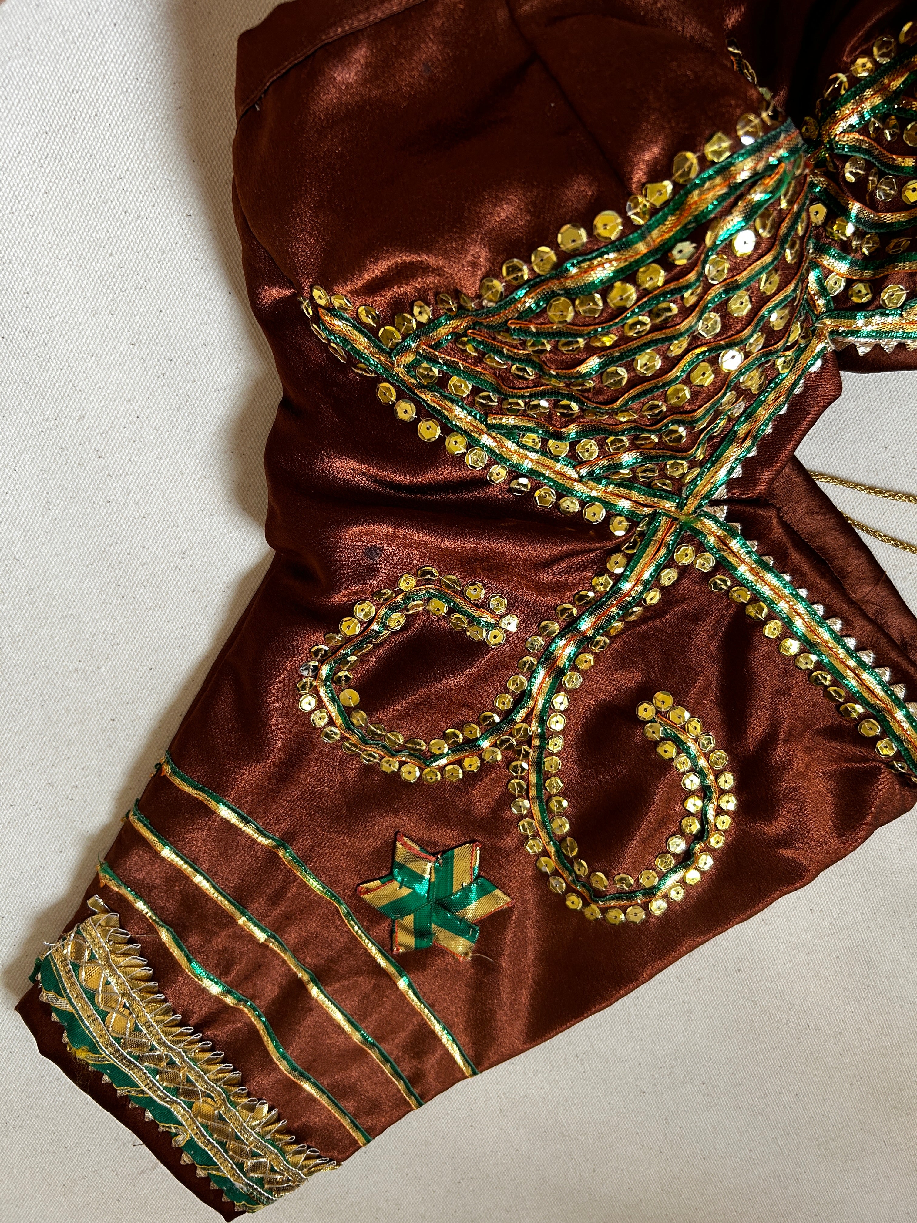 Brown Angi Blouse Handmade Gota patti work