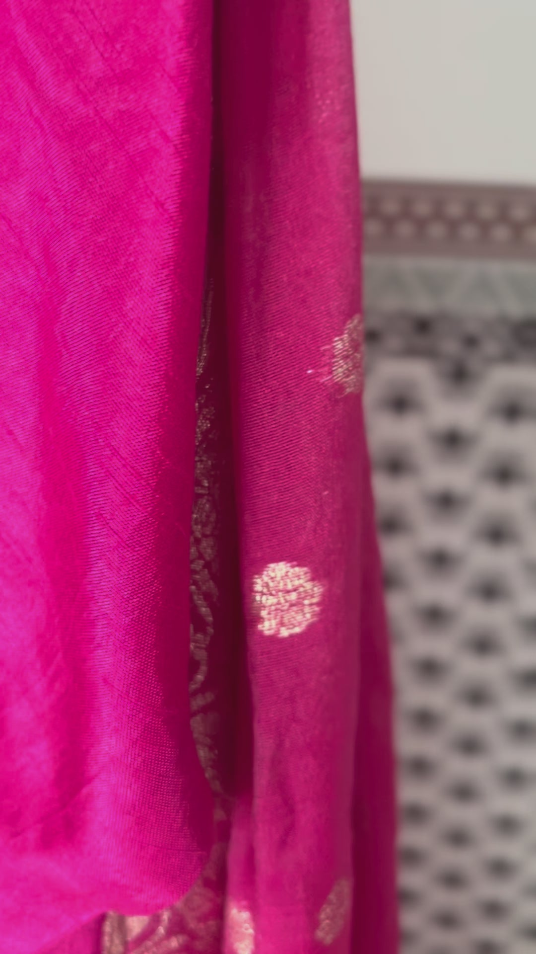 Rani Pink Dola Silk  A Line 3 piece suit