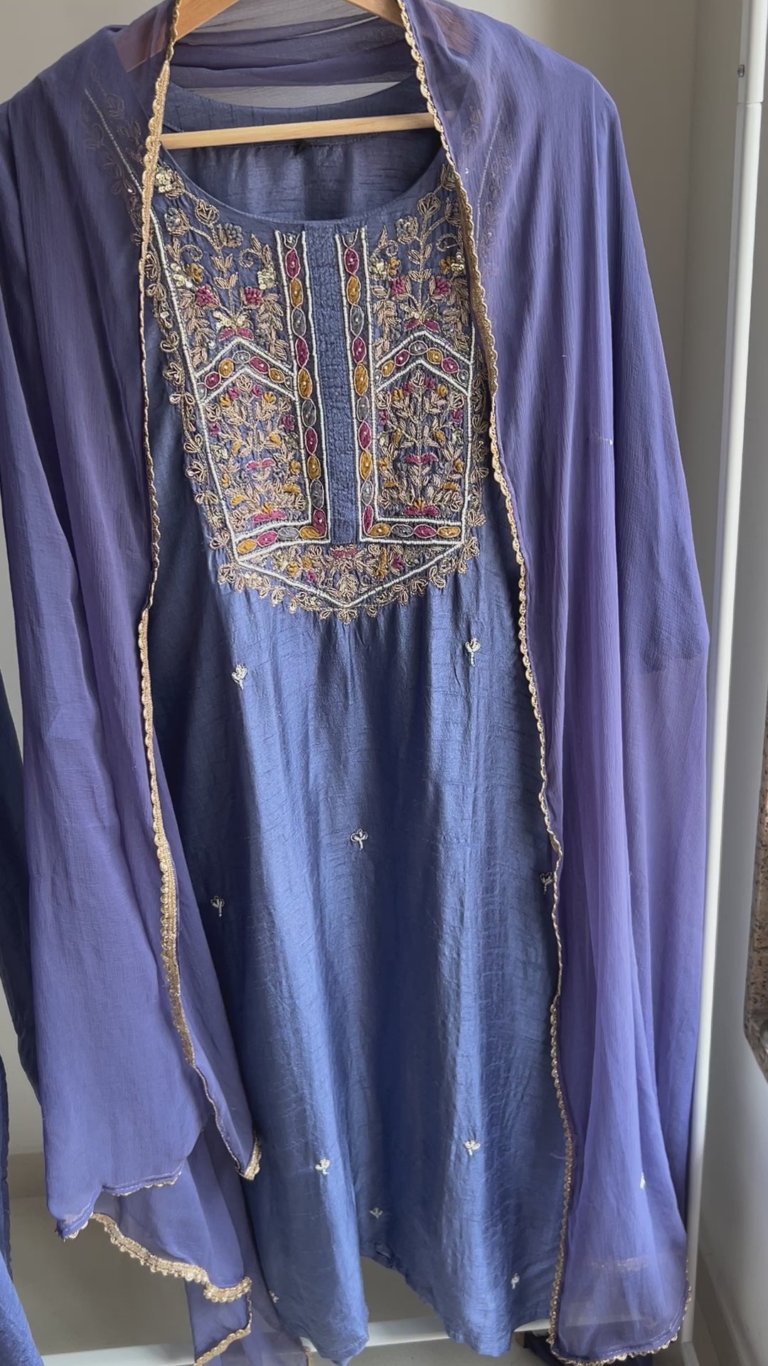 Midnight Blue Kurti 3 Piece Suit