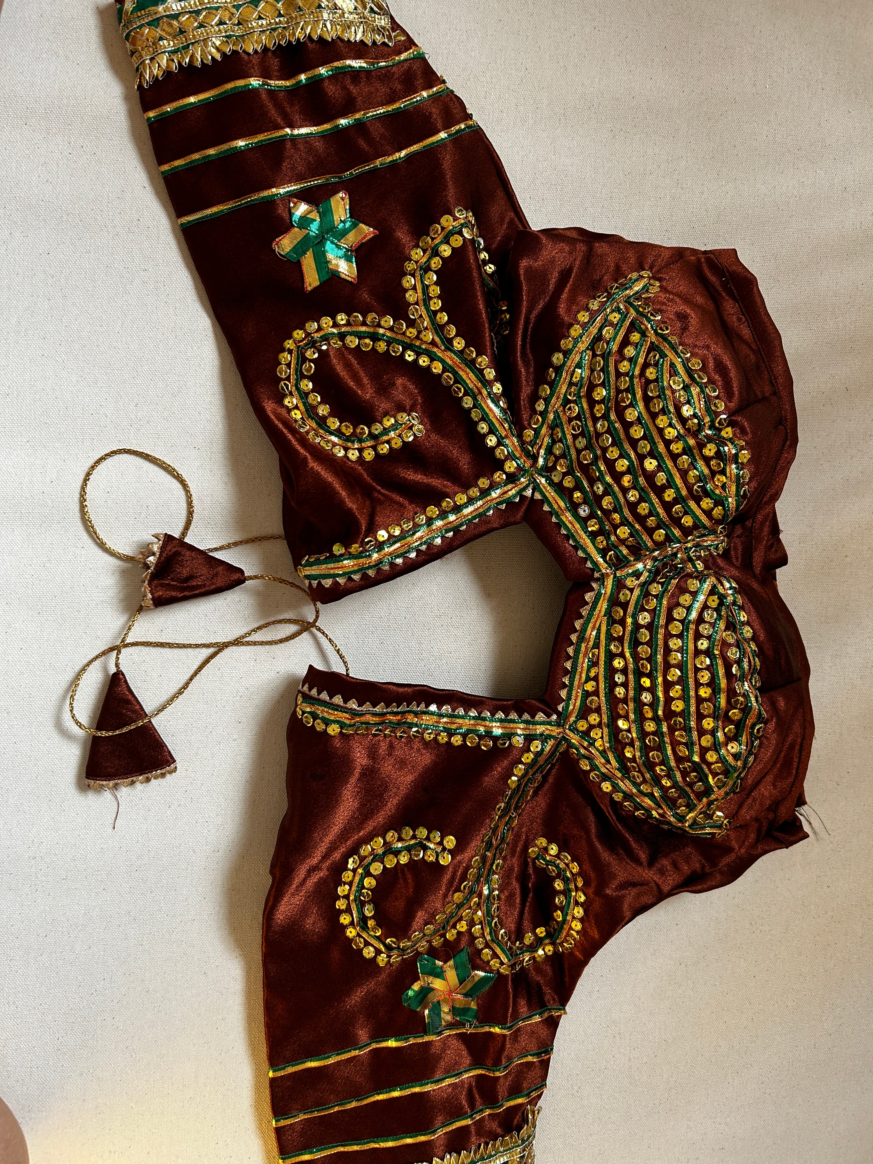 Brown Angi Blouse Handmade Gota patti work