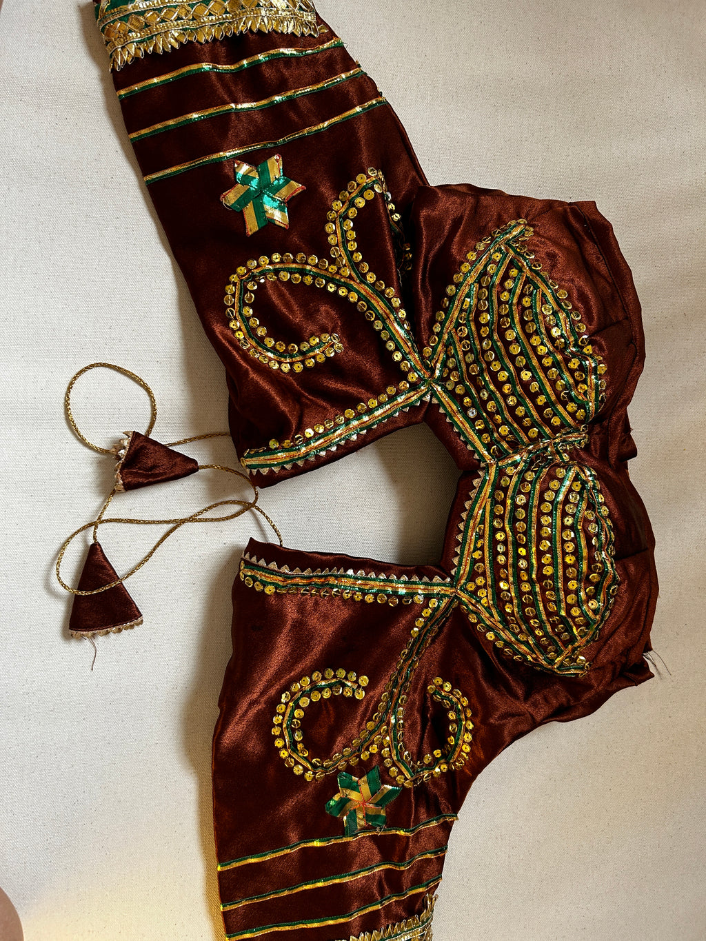 Brown Angi Blouse Handmade Gota patti work