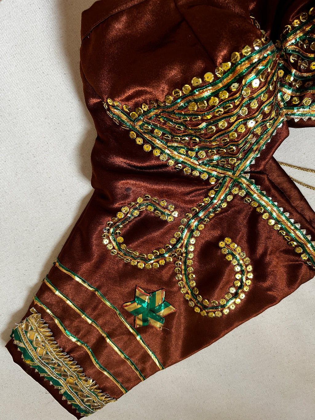 Brown Angi Blouse Handmade Gota patti work