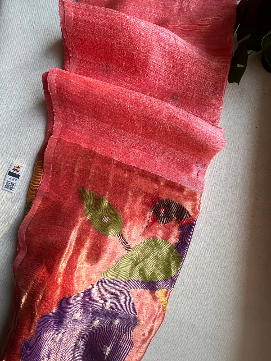 Paithani Pallu Jamdani Weave Matka Muslin Silk Saree