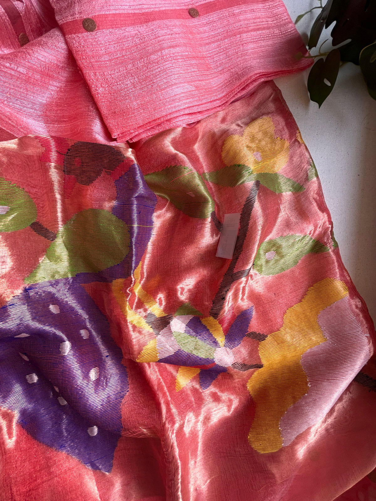 Paithani Pallu Jamdani Weave Matka Muslin Silk Saree