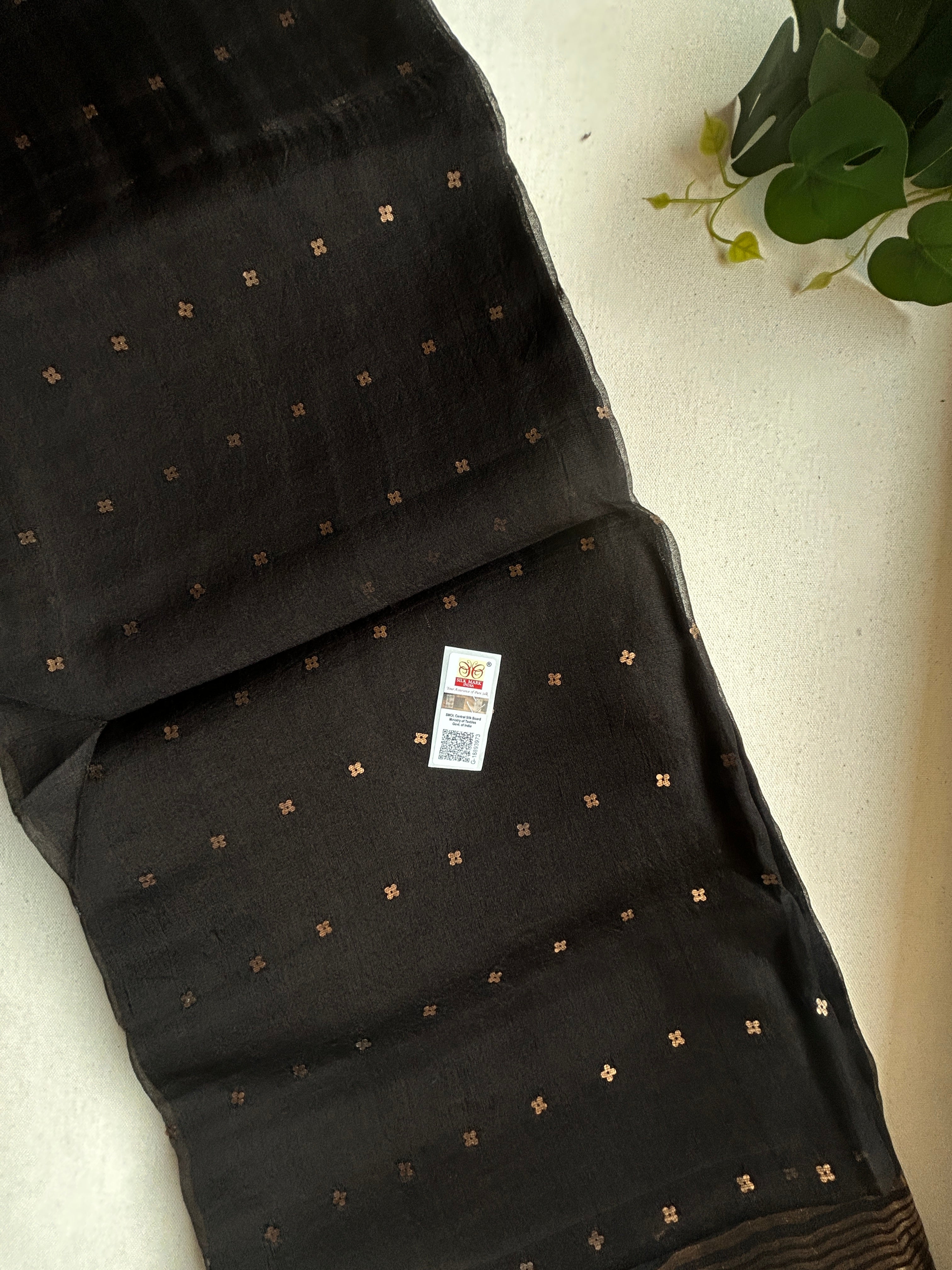 HandwovenPure Muslin Silk Sequen Saree