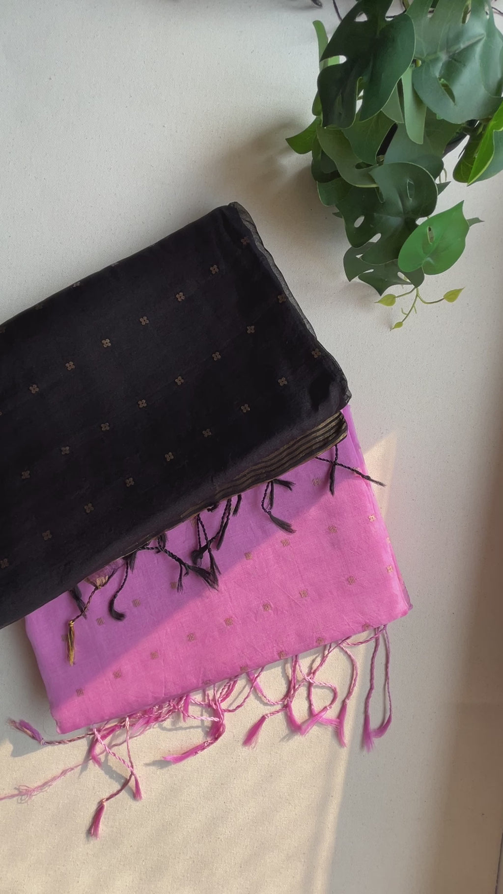 Handwoven Pure Muslin Silk Sequen Saree