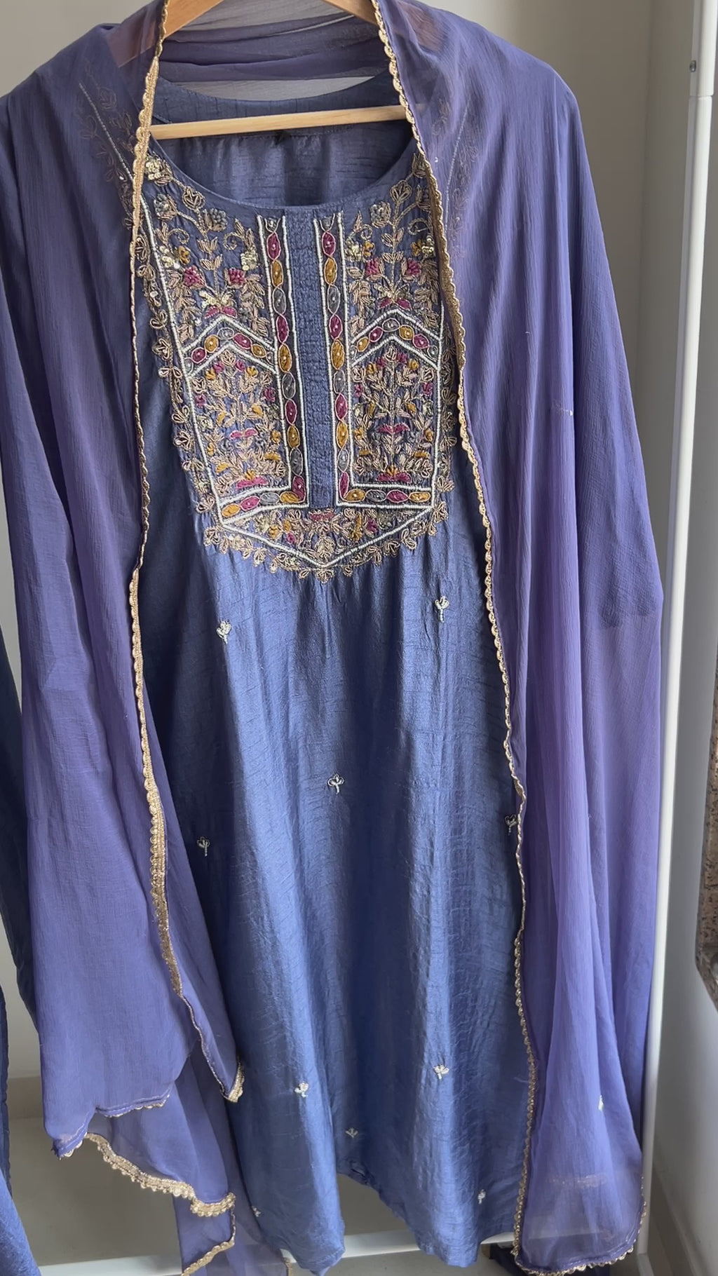 Midnight Blue Kurti 3 Piece Suit