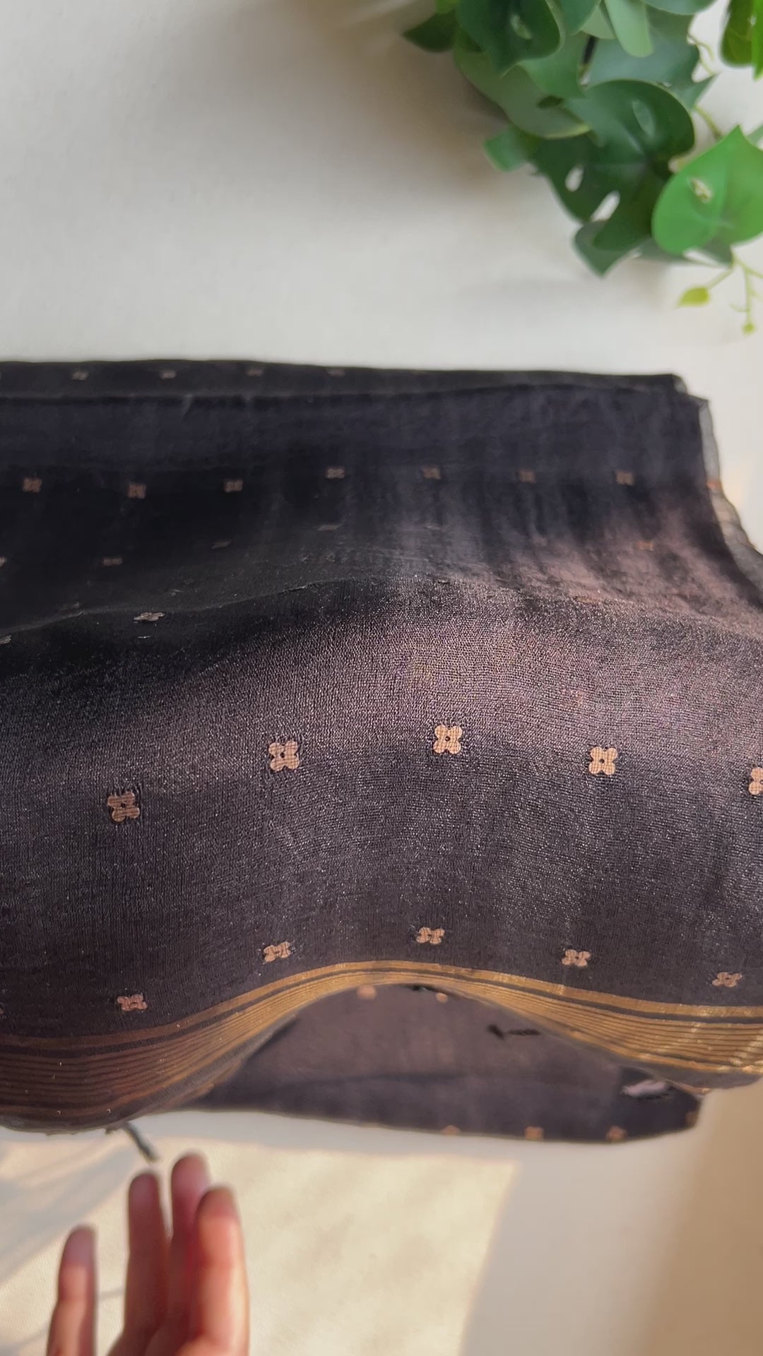 HandwovenPure Muslin Silk Sequen Saree